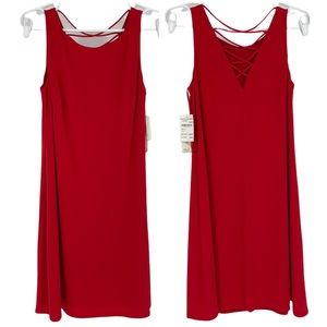 ELIZA J NWT STRAPPY CRISS CROSS BACK SLEEVELESS TANK TOP STYLE DRESS HOLIDAY 6